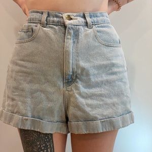 American Apparel Size 30 high waisted denim shorts